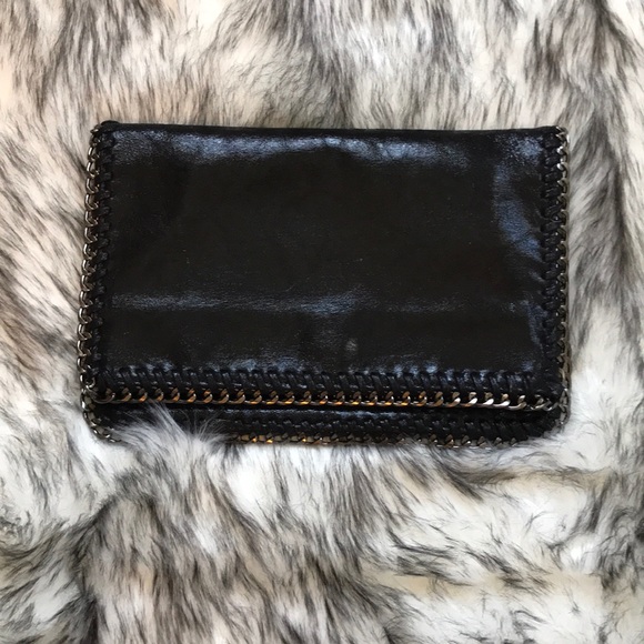 Handbags - EUC fold-over faux leather chain clutch